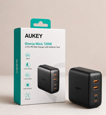 AUKEY Omnia Mix4 100W USB-C GaN Fast Wall Charger - PA-B7 Fast Charging picture