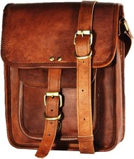 Satchel And Fable Leather I Pad Messenger Tablet Cross Body Shoulder Bag 11 Inch picture