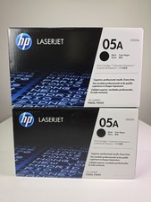 2 Pack - NEW Genuine HP 05A Black LaserJet Toner Cartridge CE505A Retail Box picture
