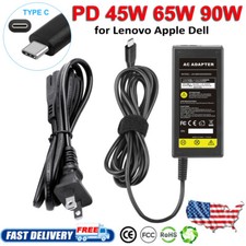 45W/65W/90W Universal USB-C Type-C AC Adapter Laptop PD Power Charger Cable Cord picture