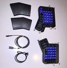 ErgoDox EZ Split Ergonomic Wired USB Keyboard Programmable Wrist Rests BK/PR picture
