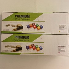 Lot of 2 Premium Toner Cartridges 055 AN-C0055AM - MAGENTA,AN-C0055AY- YELLOW picture