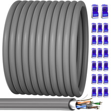 Cat 6 Outdoor Ethernet Cable 328Ft / 100M (20 RJ45), 23AWG Shielded Ethernet Cab picture