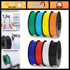 250g PLA Plus 3D Printer Filament Bundle - 8 Colors, 1.75mm, High Accuracy, 8 Pa picture