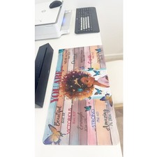 Bible Verse Butterfly Positive Quote Oversized Mouse Pad 23.6