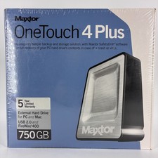 Maxtor OneTouch 4 Plus 750GB External Hard Disk Drive PC & Mac NEW SEALED picture
