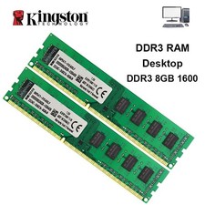 Kingston 16GB Kit (2x8GB) DDR3 1600MHz PC3-12800 1.5V Desktop DIMM Memory RAM picture