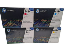 4X HP LASERJET 643A TONER CARTRIDGE M Q5953,C Q5951A,B Q5950A,Y Q5952A picture