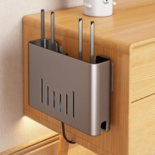WiFi Router Shelf wall Mount,WiFi Box Hider,in wall Media Box,Grey picture
