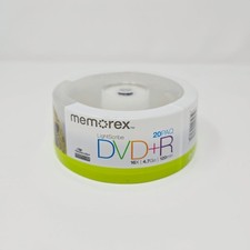 Memorex LightScribe DVD+R 20 Pack 16X 4.7GB 120min Recordable Discs NEW SEALED picture