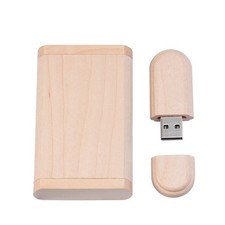 Free Custom Logo USB Flash Drive 128GB Wedding Gift Pen Drive 64GB Wooden picture
