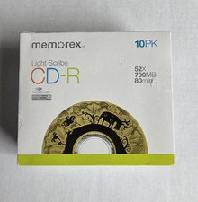 Pack of 9 Memorex Light Scribe CD-R • 52X • 700MB • 80min • Slimline Cases picture