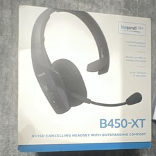 BlueParrott B450-XT Black Wireless Bluetooth Headset Noise Cancellation Boom Mic picture