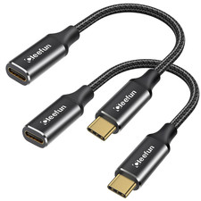 USB-C Extension Cable 1Ft 2-Pack, USB-C Male to Female, 10Gbps Data picture