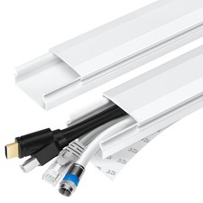 62.8 Inch PVC TV Cable Hider Wall Cord Management Paintable picture