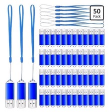 Hoteam 50 Pack USB 2.0 Flash Drives Bulk Blue Portable Thumb Drive with Hat USB picture