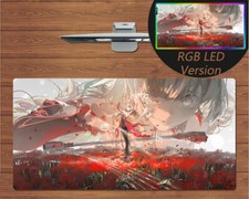 Anime RGB LED Large Mouse Pad Wuthering Waves Phrolova Gaming Mat Mousepad Gift picture