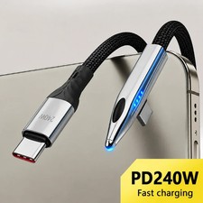 240W USB-C to USB-C Fast-Charging Right-Angle Braided Cable 1.2 / 1.8m picture