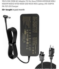 19V 6.32A 120W AC Adapter Fit for Asus FX504 UX510UW N56J N56VM N56VZ N750 N5... picture