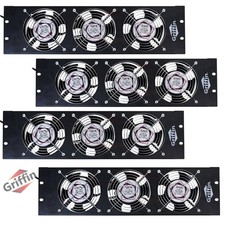 4 PACK Rackmount Cooling Fans | GRIFFIN Triple Studio Audio Gear Panel PA System picture