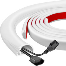 Silicone Wall Wire Hider, Side Open Wire Covers for Cords on Wall, 20FT Self-Adh picture