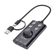 USB Sound Card Audio Jack 3.5mm Cable Adapter Volume Adjustment picture