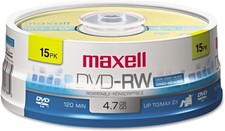 Maxell 635117 Rewritable Recording Format 4.7Gb DVD-RW Disc Playback on DVD picture