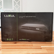 Luxul AMS-1208P 12-Port 8 PoE+ Gigabit Managed Layer 3 Rack Switch SFP picture