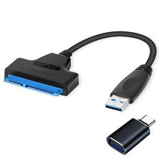 High Speed SATA to USB 3.0 Cable, SATA to USB Adapter for 2.5”SSD & HDD,2in1 ... picture