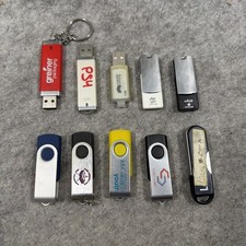 LOT of 10 USB Flash Drives - Various Brands - Various Sizes - Untested picture