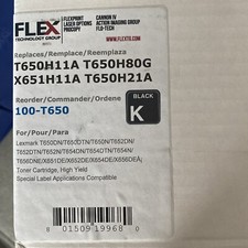 Univ For Lexmark T650H11A Toner Cartridge - T650H80G X651H11A T650H21A Black picture