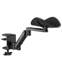 (2) Pcs  Arm Rest Support for Desk Armrest Pad Rotating Elbow Rest Holder Black picture