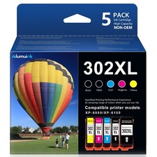 5 Pack 302XL Compatible Ink Cartridges for Epson Expression XP-6000 XP-6100 picture