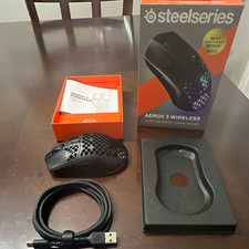 SteelSeries Aerox 3 Wireless Ultra Lightweight Gaming Mouse Black USB M-00019 picture