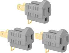 (3 Pack) 3-Prong to 2-Prong Adapter Polarized Grounding Converter 3 Pin to 2 Pin picture
