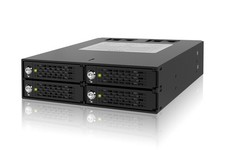 ICY DOCK 4 Bay 2.5in SAS/SATA HDD/SSD Mobile Rack Enclosure for 5.25