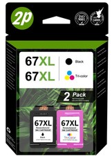67XL Black and Color Ink Combo Set for HP Printers picture