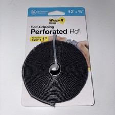 Wrap-It Storage 12-ft Self-Gripping Hook & Loop Perforated Roll – Cords & More picture