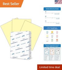 Vibrant 20 lb Canary Colored Paper - 500 Sheets, High Opacity for Clear Printing picture