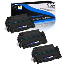 3PK Black Toner Cartridge For HP CE255A 55A LaserJet P3010 P3015 P3015dn Printer picture