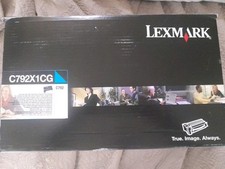 Genuine Lexmark C792X1CG Cyan Extra high yield Toner Cartridge C792 Open Box picture