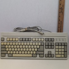 Mitsumi KPQ-E99ZC-12 Vintage Beige Computer Keyboard With PS2 Adapter picture
