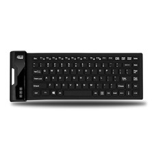 Adesso Wired Waterproof Flex Keyboard, Black AKB-212UB Antimicrobial, Flexible picture