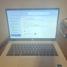HP Chromebook Notebook Laptop Silver Chrome OS Sleek Design Portable Computer picture