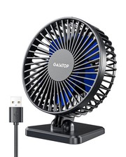 Gaiatop USB Desk Fan, Personal Portable Quiet Small Table Desktop Small, Blue picture
