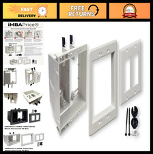 Recessed TV Outlet Box 2-Gang - In-Wall Electrical Box for Wall-Mounted TVs, Cab picture