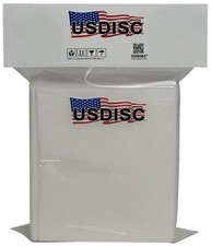 USDISC Plastic Sleeves, Binder Filing, Double-sided 2 Disc (White) Lot picture