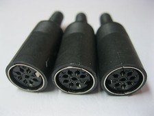 50 pcs 8 Pin DIN Jack Female Connector with Plastic Handle New picture