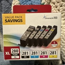 Genuine Canon 280 281 Ink Cartridges Combo-B/C/M/Y) Setup For TS8220 TS8120-5PK picture
