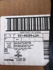 Leviton QuickPort 24-Port 1RU Flat Patch Panel 19in Rack Black 031-49255-L24 picture